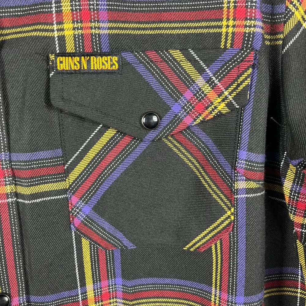 Dixxon Flannel Co Guns N Roses Shirt Women L Black Appetite For Destruction - Picture 4 of 8